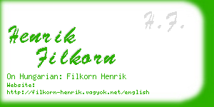 henrik filkorn business card